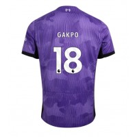 Liverpool Cody Gakpo #18 Tretí futbalový dres 2023-24 Krátky Rukáv